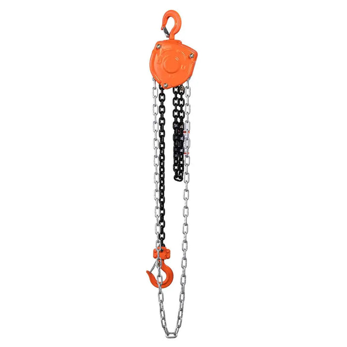 TMG Industrial 0.5 Ton 10’ Lift Chain Hoist, 360° Swivel Hook, ASME B30.16, TMG-AHC0