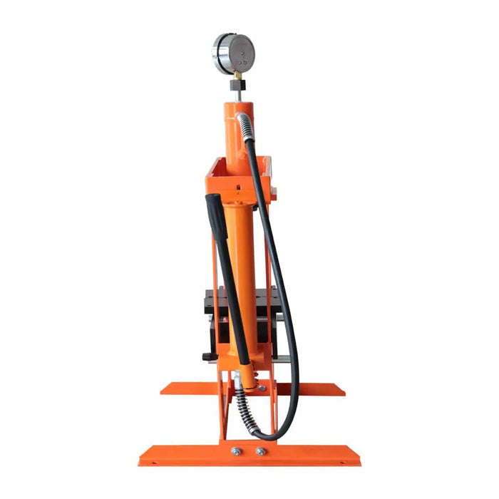 TMG Industrial 10 Ton Capacity Hydraulic Shop Press, Long Lever Manual Operation, 3 Bed Height Positions, TMG-ASP10