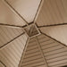 TMG Industrial 10’ x 10’ Hardtop, Double Tier Steel Roof Patio Gazebo, Mosquito Nets & Curtains Included, TMG-LGZ11