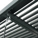 TMG Industrial 10’ x 10’ Louvre Pergola, Water Resistant Flat Roof, Integrated Gutter System, Aluminum Frame, Powdered Coating, TMG-LPG08