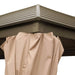 TMG Industrial 10’ x 20’ Hardtop Curved Steel Roof Patio Gazebo, Mosquito Nets & Curtains Included, TMG-LGZ20