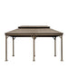TMG Industrial 10’ x 20’ Hardtop, Double Tier Steel Roof Patio Gazebo, Mosquito Nets & Curtains Included, TMG-LGZ21