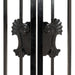 TMG Industrial 110-ft Bi-Parting Ornamental Wrought Iron Gate & Fence Panels Combo Pack, All Steel, Powder Coated, TMG-MG110P