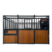 TMG Industrial 12’ Horse Stall Bamboo Panel, Vertical Bar Top, Front panel c/w Window/Feeder and Sliding Door, TMG-FHS13A and FHS13B
