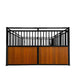 TMG Industrial 12’ Horse Stall Bamboo Panel, Vertical Bar Top, Front panel c/w Window/Feeder and Sliding Door, TMG-FHS13A and FHS13B