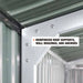 TMG Industrial 13’ x 20’ Metal Garage Shed with Double Front Doors, 7’9” Peak Height, Side Entry Door, 240 Sq-Ft Floor Space, TMG-MS1320A
