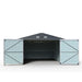 TMG Industrial 13’ x 20’ Metal Garage Shed with Double Front Doors, 7’9” Peak Height, Side Entry Door, 240 Sq-Ft Floor Space, TMG-MS1320A