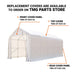 TMG Industrial 15’ x 25’ RV/Motorhome Storage Shelter, 17 oz PVC Fabric Cover, Front Roll-Up Door, Enclosed Rear Wall, 3-Layer Galvanized Steel Frame, 10’ Straight Sidewalls, TMG-ST1525
