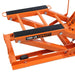 TMG Industrial 1500-lb Motorcycle ATV Jack Lift, 5”-16” Lifting Range, 6 Locking Positions, Swivel Casters, Bottle Jack, TMG-ALM68