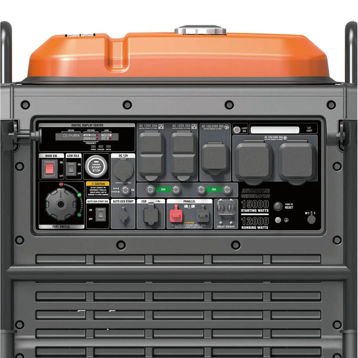 TMG Industrial 15000 Watt Digital Inverter Portable Generator, 10hrs 50% Load Run Time, EPA Compliance, TMG-GDI150