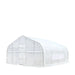 TMG Industrial 20’ x 20’ Tunnel Greenhouse Grow Tent w/12 Mil Ripstop Leno Mesh Cover, Cold Frame, Roll-up Windows, Peak Ceiling Roof, TMG-GH2020