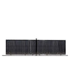 25-ft Driveway Privacy Sliding Wrought Iron Gate, Fully Welded Structure & Panels, In-Ground Rail Track, TMG-MGS25