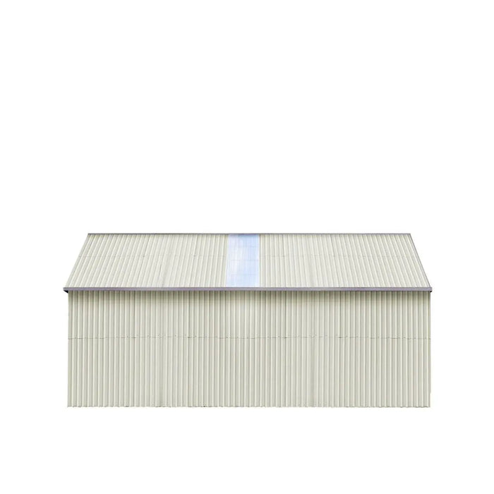 TMG Industrial 25’ x 33’ Double Garage Metal Barn Shed with Side Entry Door, 825 Sq-Ft Floor Space, 9’8” Eave Height, 27 GA Metal, Skylights, 4/12 Roof Pitch, TMG-MS2533 (Discontinued)