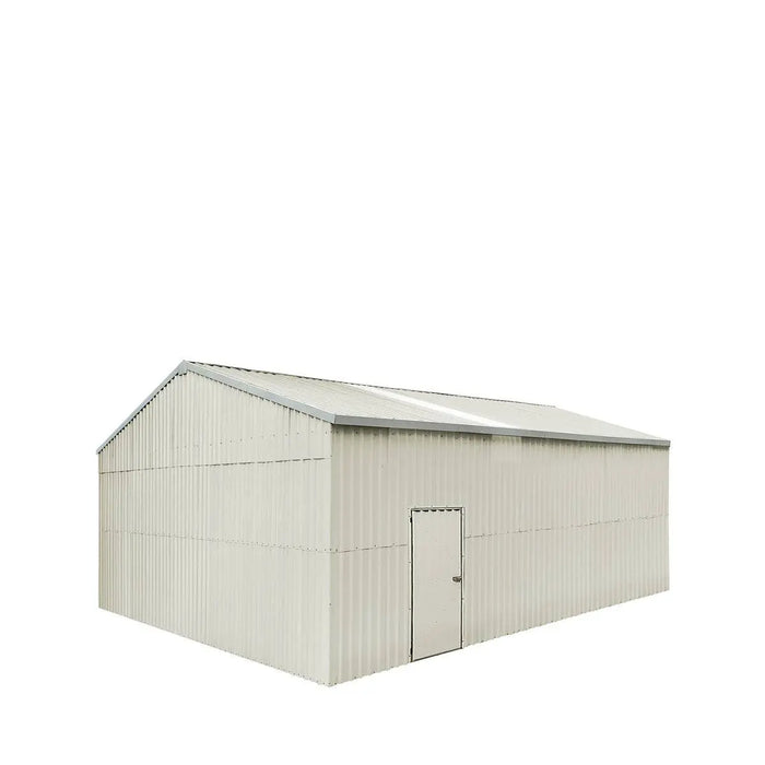 TMG Industrial 25’ x 33’ Double Garage Metal Barn Shed with Side Entry Door, 825 Sq-Ft Floor Space, 9’8” Eave Height, 27 GA Metal, Skylights, 4/12 Roof Pitch, TMG-MS2533 (Discontinued)