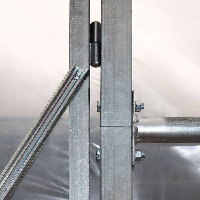 TMG Industrial 30’ x 150’ Tunnel Greenhouse Grow Tent w/6 Mil Clear EVA Plastic Film, Cold Frame, Hand Crank Roll-Up Sides, Peak Ceiling Roof, TMG-GH30150