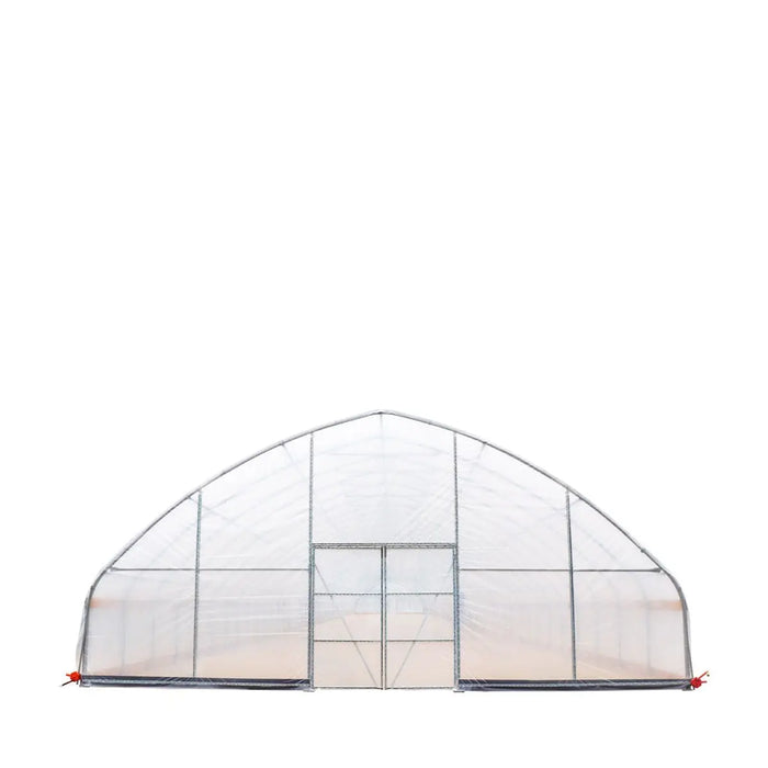 TMG Industrial 30’ x 150’ Tunnel Greenhouse Grow Tent w/6 Mil Clear EVA Plastic Film, Cold Frame, Hand Crank Roll-Up Sides, Peak Ceiling Roof, TMG-GH30150
