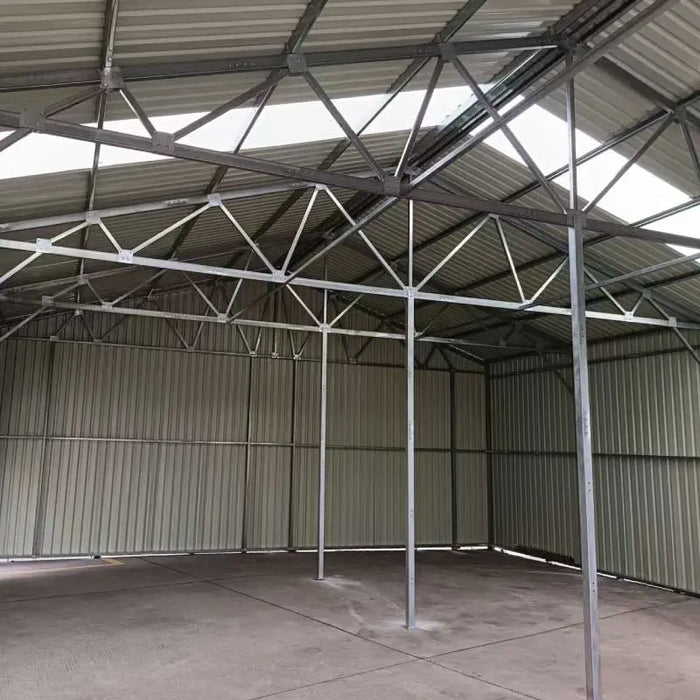 TMG Industrial 30’ x 40’ Metal Garage Shed with 11' High Double Front Doors, 17’ Peak Height, Side Entry Door, 1260 Sq-Ft Floor Space, TMG-MS3040