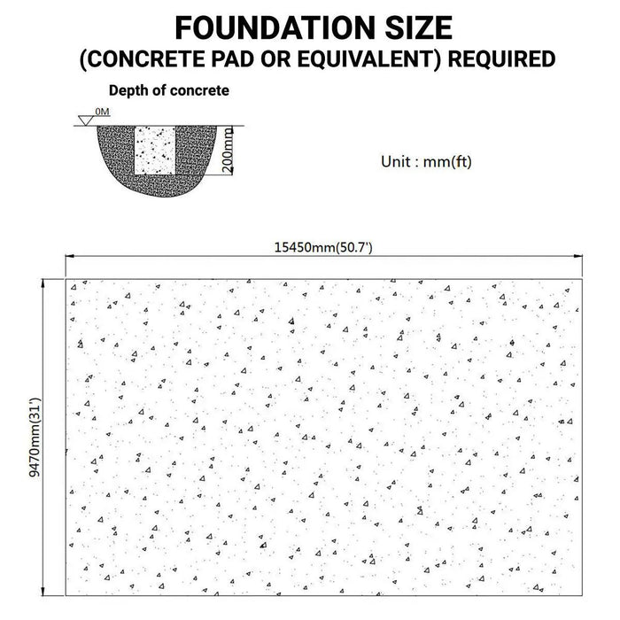 TMG-ST3052E 30' x 50' straight wall peak ceiling storage shelter with 10 oz PE cover
