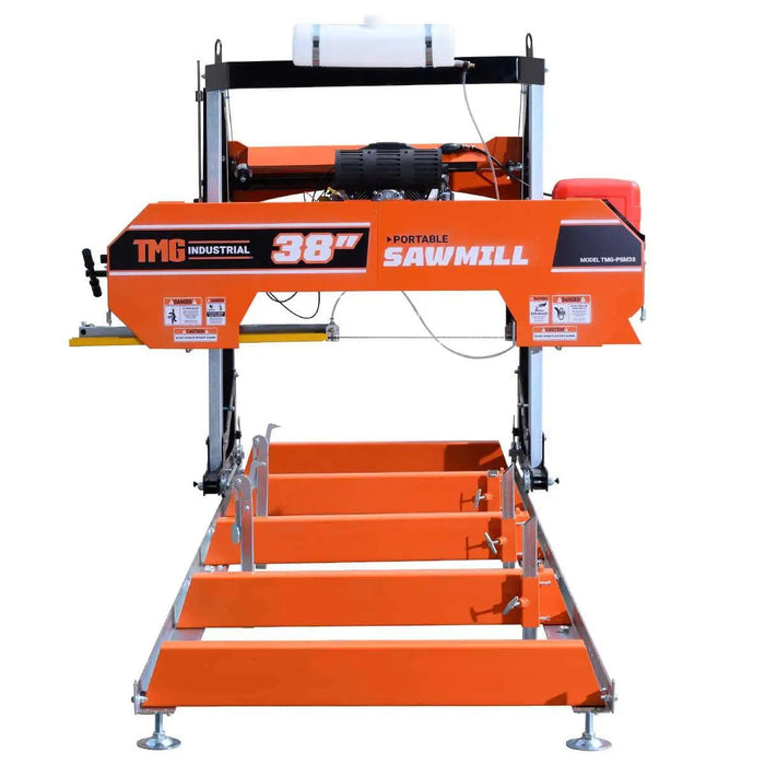 40" draagbare zaagmachine, 13' rupsbandlengte, 24 pk V-twin motor, 4-koloms onderstel, 10 liter watertank, EPA-gecertificeerde brandstoftank, TMG-PSM38