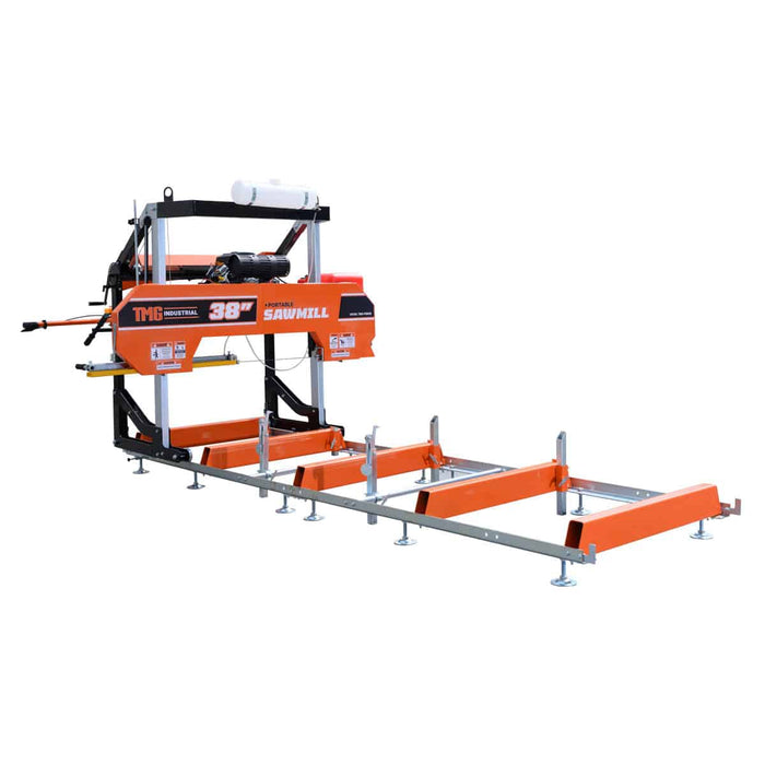 40" draagbare zaagmachine, 13' rupsbandlengte, 24 pk V-twin motor, 4-koloms onderstel, 10 liter watertank, EPA-gecertificeerde brandstoftank, TMG-PSM38
