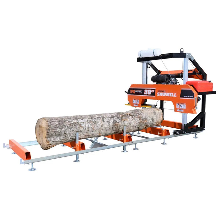 40" draagbare zaagmachine, 13' rupsbandlengte, 24 pk V-twin motor, 4-koloms onderstel, 10 liter watertank, EPA-gecertificeerde brandstoftank, TMG-PSM38