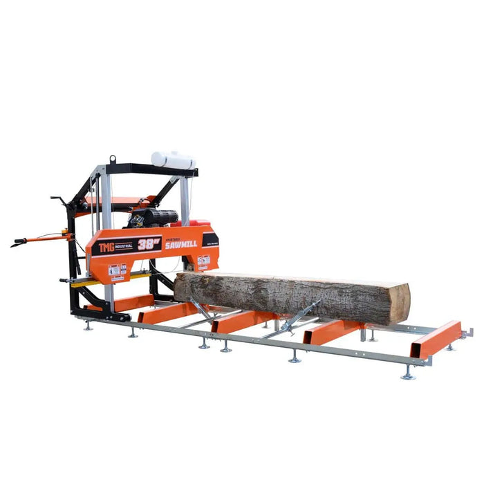 40" draagbare zaagmachine, 13' rupsbandlengte, 24 pk V-twin motor, 4-koloms onderstel, 10 liter watertank, EPA-gecertificeerde brandstoftank, TMG-PSM38