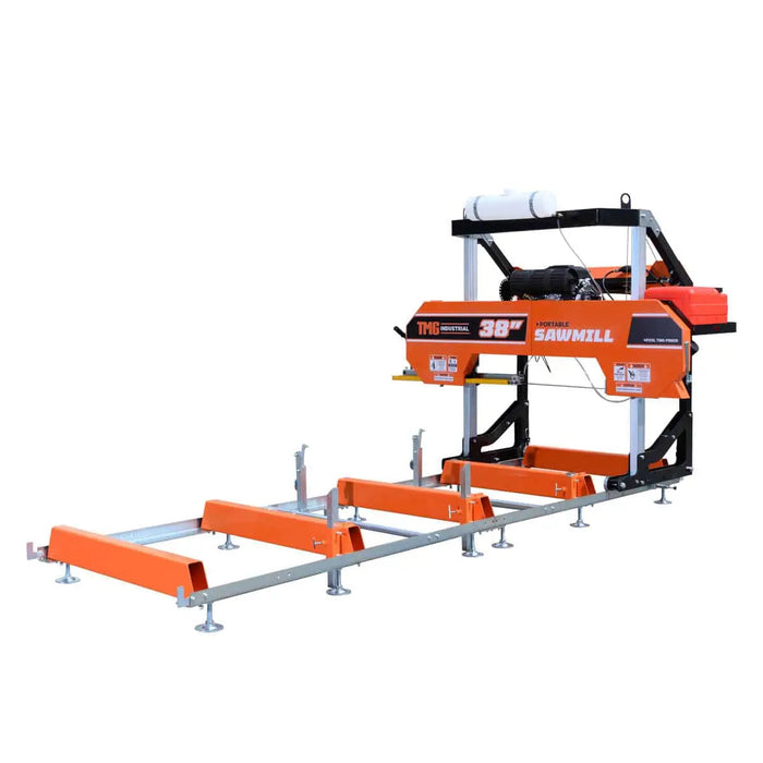 40" draagbare zaagmachine, 13' rupsbandlengte, 24 pk V-twin motor, 4-koloms onderstel, 10 liter watertank, EPA-gecertificeerde brandstoftank, TMG-PSM38