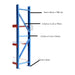 TMG Industrial 39’ Metal Garage/Workshop Storage Shelves, Heavy-Duty Steel Frames, 700 lb Shelf Capacity, Shop Organization, TMG-WH39