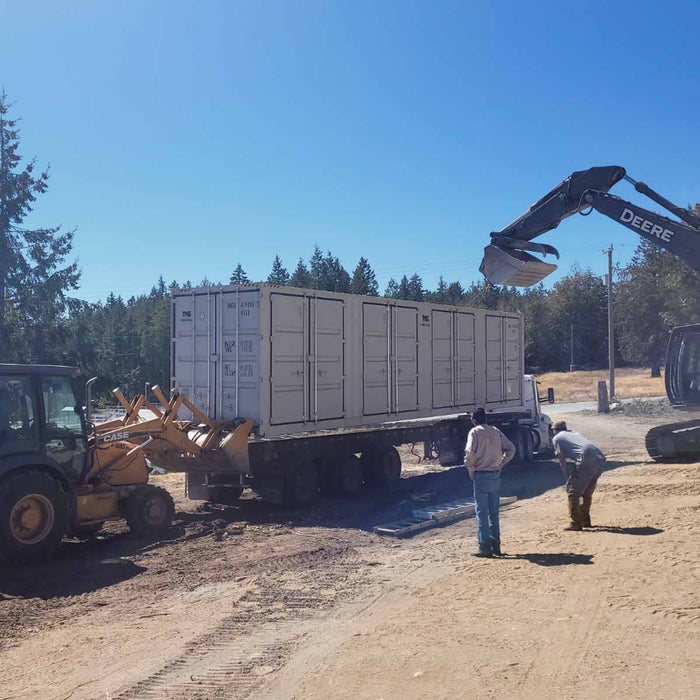 TMG Industrial 40' High Cube Side-Open Shipping Container, One Way Use, Security Lock Boxes, Ocean Sea Can Standards, TMG-SC40S