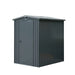 TMG Industrial 5 x 6 FT Apex Roof Metal Shed Pro Series, Galvanized corrugated metal, Apex roof design, Two air vents, TMG-MS0506