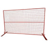 Tijdelijk metalen bouwhekpaneel van 1,8 x 3 meter met bovenclips en voetstukken, hoogwaardige PVC-coating TMG-FMC29-45