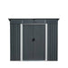 TMG Industrial 6’ x 8’ Galvanized Metal Pent Shed w/Skylight, 29 GA Corrugated Metal, 80” Peak Ceiling, TMG-MS0608P