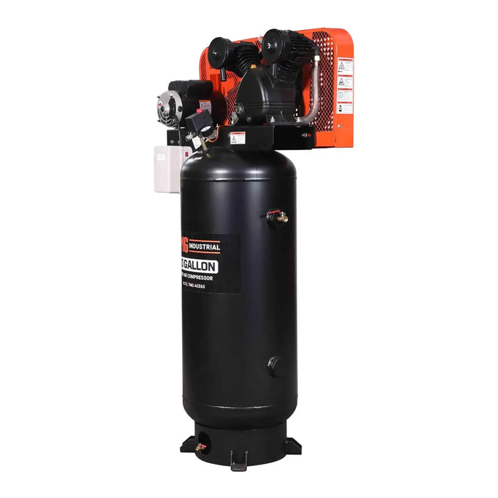 TMG Industrial 60 Gallon 5 HP Stationary Electric Air Compressor, 5 Min Fill Time, 230V Induction Motor, Vertical Tank, TMG-ACE65