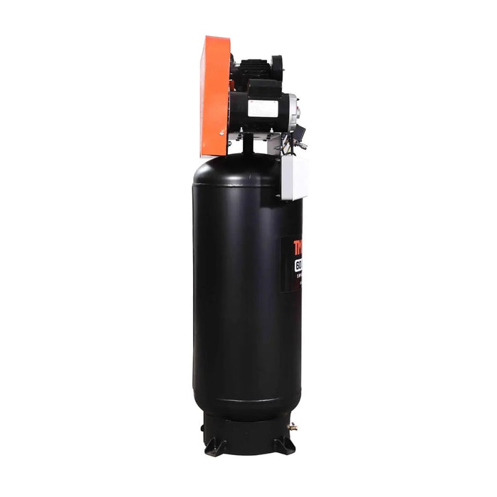TMG Industrial 60 Gallon 5 HP Stationary Electric Air Compressor, 5 Min Fill Time, 230V Induction Motor, Vertical Tank, TMG-ACE65