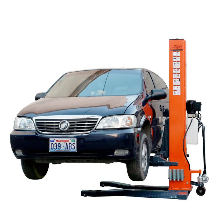 TMG Industrial 6000 LB Portable Single Post Auto Lift, 72'' Lifting Height, Low Profile Jack, CETL certified Pump, TMG-ALSP60