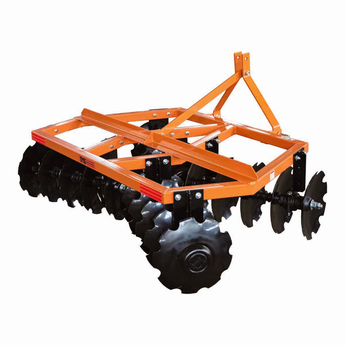 72" getande schijveneg, driepuntsophanging, Cat 1-aansluiting, tractoren van 25-45 pk, TMG-TDH06