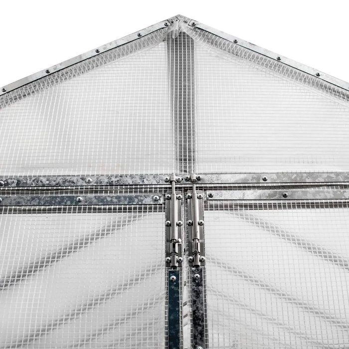 TMG Industrial 8’ x 13’ Greenhouse Grow Tent w/20 Mil Ripstop Leno Mesh PVC Cover, Galvanized Steel Frame, Roll-up Windows, TMG-GH813