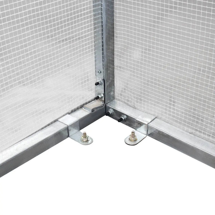 TMG Industrial 8’ x 26’ Greenhouse Grow Tent w/20 Mil Ripstop Leno Mesh PVC Cover, Galvanized Steel Frame, Roll-up Windows, TMG-GH826