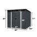 TMG Industrial 8’ x 9’ Galvanized Metal Pent Shed w/Skylight, 29 GA Corrugated Metal, 80” Peak Ceiling, TMG-MS0809P