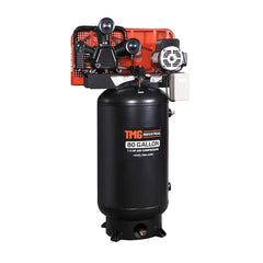 Stationaire elektrische luchtcompressor van 80 gallon (ca. 300 liter), 7,5 pk, vultijd 6 minuten, 230V inductiemotor, 2-traps, TMG-ACE85