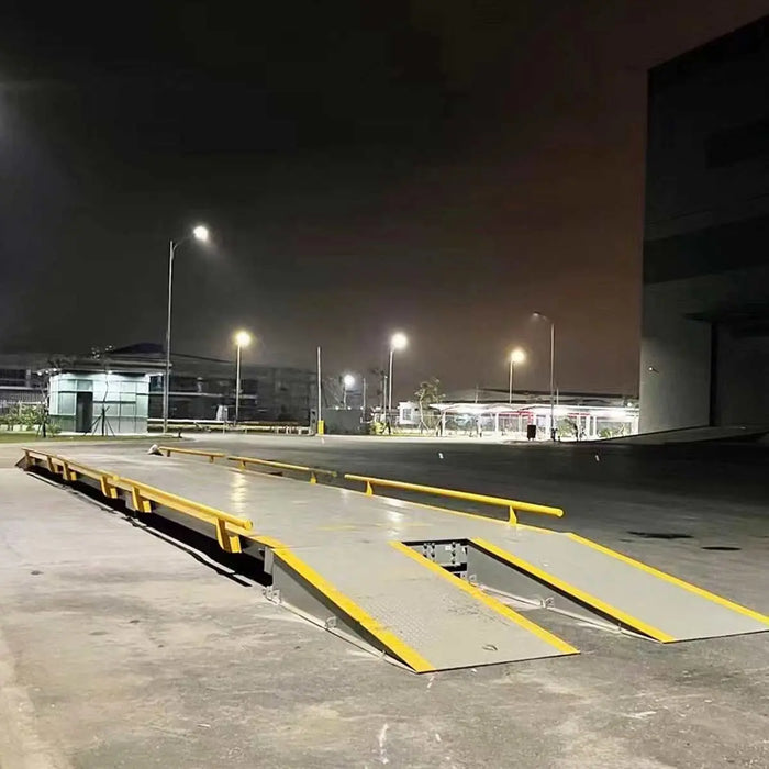 TMG Industrial 80 ton Weighbridge Truck Scale, -35℃ to +70℃, 10’ x 56’ (W x L), High-Quality Steel, U-Shape Beam Design, 120% Safe Overload, TMG-FST80