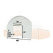 TMG Industrial Front & Back End Wall Kit, Custom Cut for TMG-DT4041C Dual Truss Container Shelter, Front Winch Roll-up Door, Steel Man Door, 21 oz PVC, TMG-DT40CFB