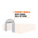 TMG Industrial Front End Wall Kit, Compatible with TMG-DT2041CV container shelters installed with the high cube containers (9’6”), TMG-DT20FW9V