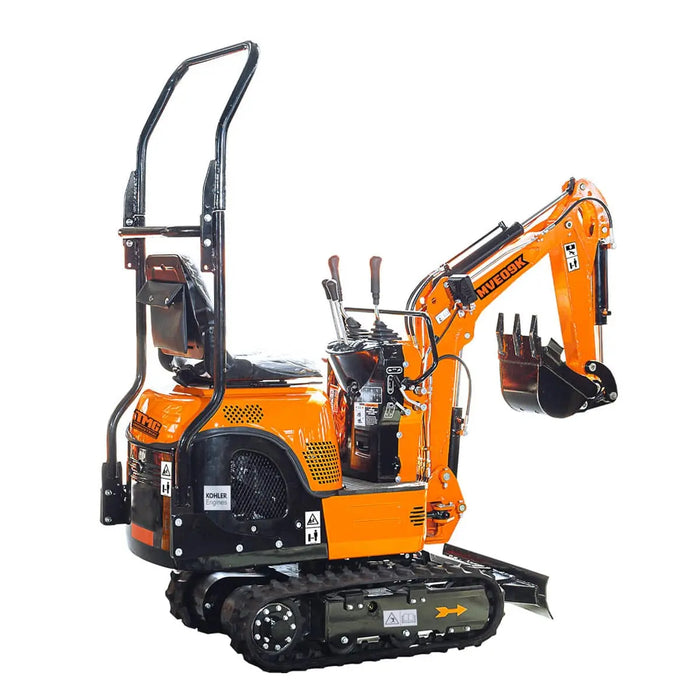 TMG Industrial Kohler Powered Mini Compact Excavator, Eaton Hydraulic Motor, 360° Rotation, 11" Bucket Included, TMG-MVE09K