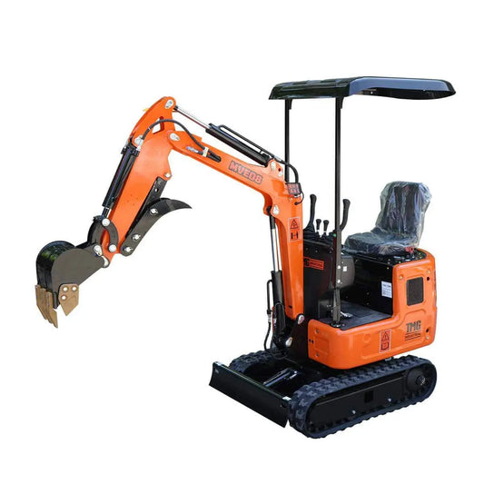 TMG Industrial Mini Compact Excavator, 15 HP Air-Cooled Engine w/EPA Certification, 61-½” Max. Digging Depth, 1900 Lb Operating Weight, TMG-MVE08
