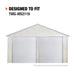 TMG Industrial Motorized Roll-Up Door Kit for TMG-MS2119 Metal Shed, With Two Remote Controls, AC Motor, TMG-MS2119-RD100