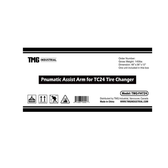 TMG Industrial Pneumatic Powered Assist Arm, Left Hand Swing, Compatible with TMG-TC24 Tire Changer, TMG-PAT24