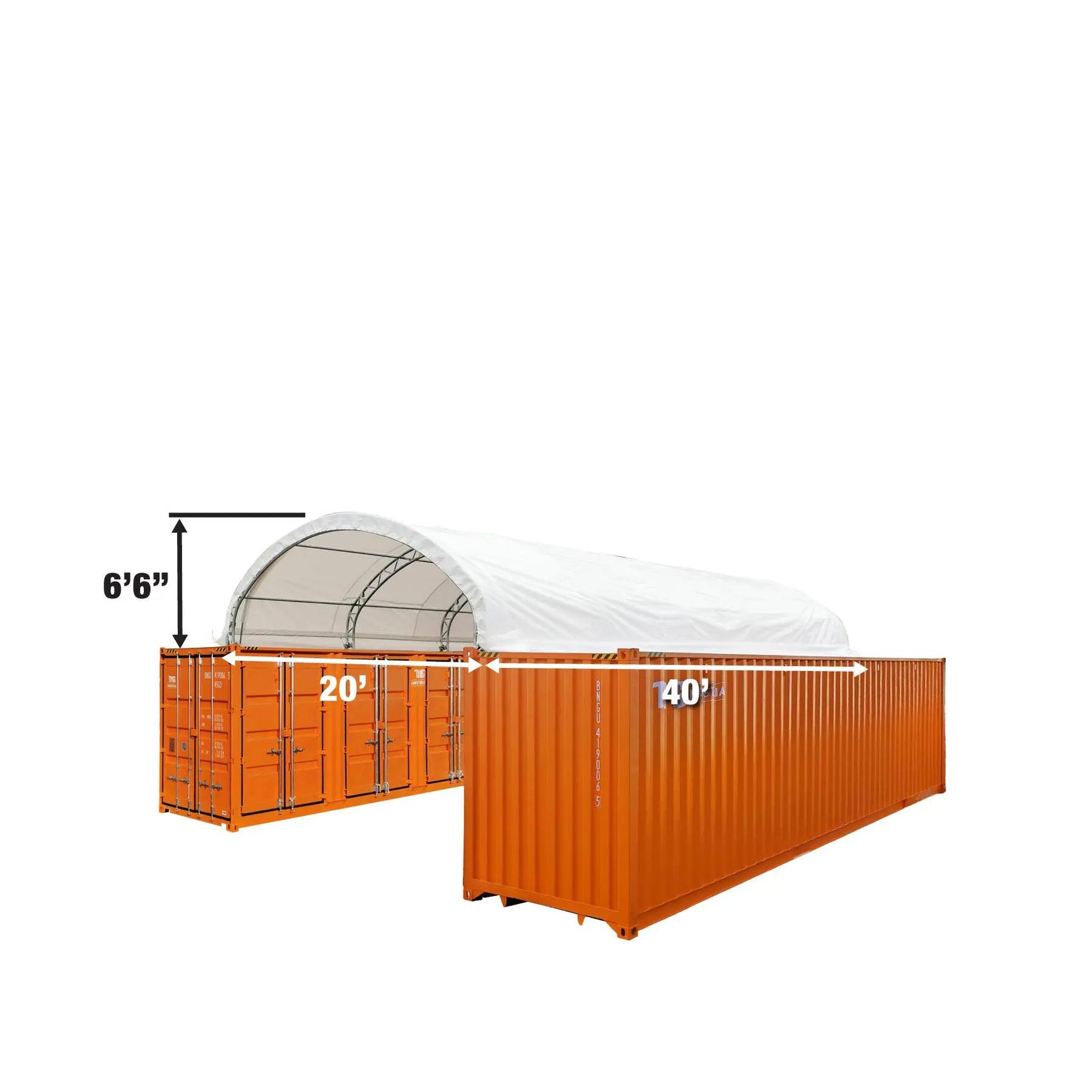 Pro Series 20' x 40' containeroverkapping met dubbele spantconstructie ...