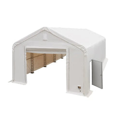 Pro Series 20' x 40' Dual Truss Storage Shelter with Heavy Duty 17 oz PVC Cover & Drive Through Doors TMG-DT2041-PRO