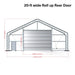 TMG Industrial Pro Series 40' x 80' Dual Truss Storage Shelter with Heavy Duty 21 oz PVC Cover & Drive Through Doors, TMG-DT4081-PRO(Previously TMG-DT4080-PRO)